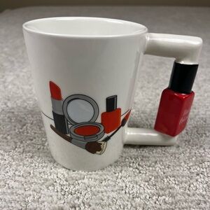 Tea Mug Coffee Cup Nail Polish Handle 300ml Painted Ceramic Gift Beauty Salon 3D